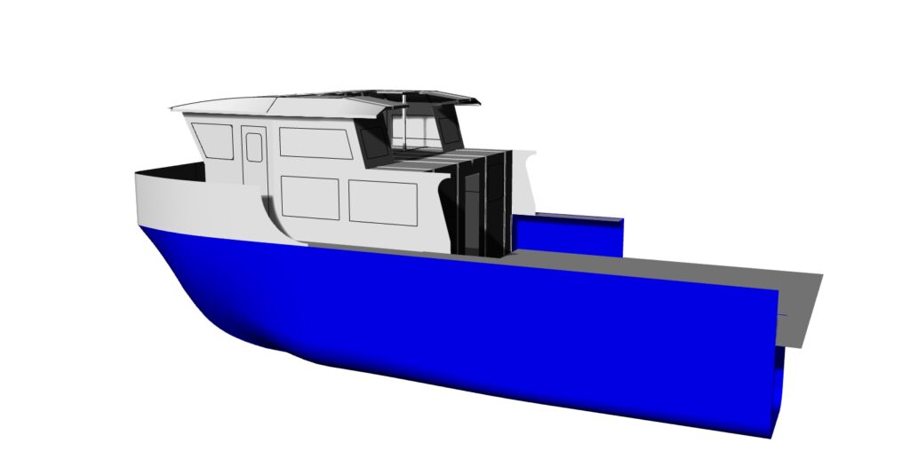 Design concept image of a Ferry Wheelhouse done in Rhino 3D